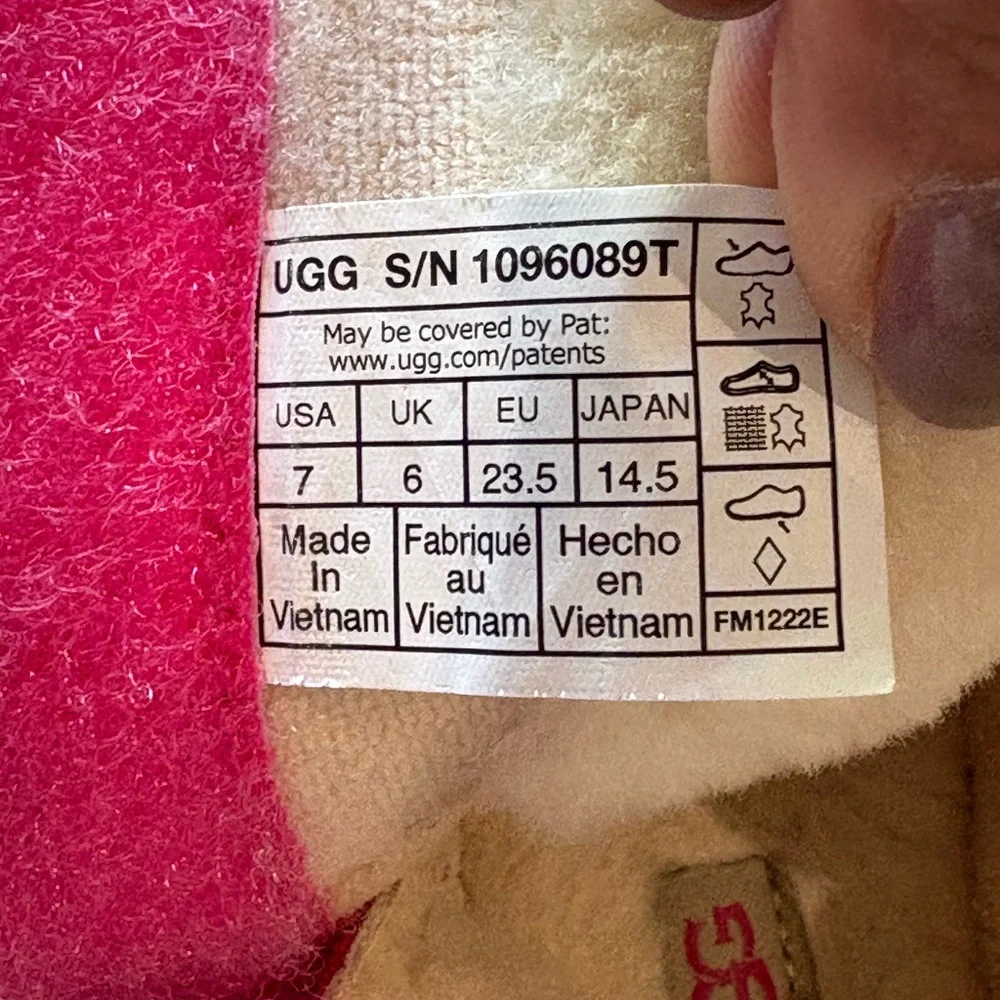 UGG Infant Keenan‎ Pink Azalea 1096089T Size 7 Booties/ Authentic